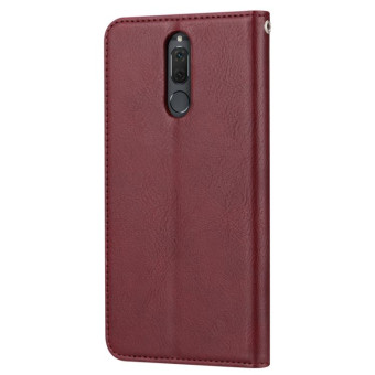 Knead Skin Texture Horizontal Flip Leather Case for Huawei Mate 10 Lite / Maimang 6 / Nova 2i, with Photo Frame & Holder & Card Slots & Wallet(Wine Red)