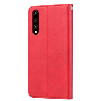 Knead Skin Texture Horizontal Flip Leather Case for Huawei P20 Pro, with Photo Frame & Holder & Card Slots & Wallet(Red)