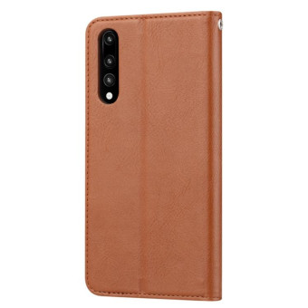Knead Skin Texture Horizontal Flip Leather Case for Huawei P20 Pro, with Photo Frame & Holder & Card Slots & Wallet(Brown)