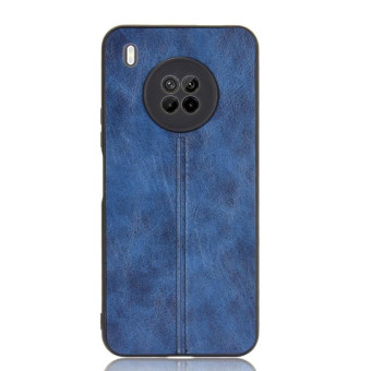 For Huawei Y9a Shockproof Sewing Cow Pattern Skin PC + PU + TPU Case(Blue)