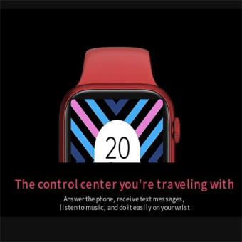 W98 Plus 1.54 inch Color Screen Smart Watch, IP67 Waterproof, Support Temperature Monitoring/Heart Rate Monitoring/Blood Pressure Monitoring/Blood Oxygen Monitoring/Sleep Monitoring(Red)