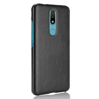 For Nokia 2.4 Shockproof Litchi Texture PC + PU Case(Black)