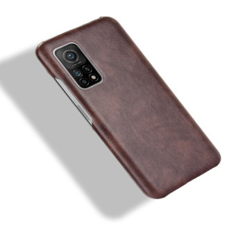 For Xiaomi Mi 10T / Mi 10T Pro Shockproof Litchi Texture PC + PU Case(Brown)