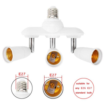 1 to 5 E27 to E27 Socket Distributor Adjustable Converter E27 LED Bulb Holder(5 in 1)