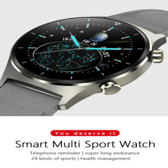 E13 1.28 inch IPS Color Screen Smart Watch, IP68 Waterproof, Silicone Watchband,Support Heart Rate Monitoring/Blood Pressure Monitoring/Blood Oxygen Monitoring/Sleep Monitoring(Silver)