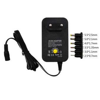 3V 4.5V 5V 6V 7.5V 9V 12V 2A 2.5A AC DC Adapter Adjustable Power Adapter Universal Charger Power Supply 30W(EU Plug)