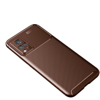 For vivo S9e Carbon Fiber Texture Shockproof TPU Case(Brown)