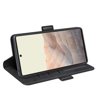 For Google Pixel 6 Dual-side Magnetic Buckle Horizontal Flip Leather Case with Holder & Card Slots & Wallet(Black)