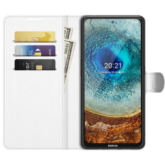 For Nokia X10/X20 Litchi Texture Horizontal Flip Protective Case with Holder & Card Slots & Wallet(White)