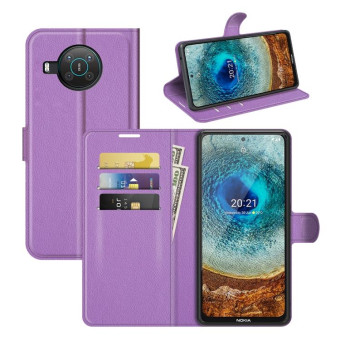 For Nokia X10/X20 Litchi Texture Horizontal Flip Protective Case with Holder & Card Slots & Wallet(Purple)