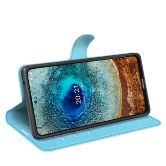 For Nokia X10/X20 Litchi Texture Horizontal Flip Protective Case with Holder & Card Slots & Wallet(Blue)