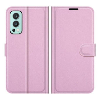For OnePlus Nord 2 5G Litchi Texture Horizontal Flip Protective Case with Holder & Card Slots & Wallet(Pink)