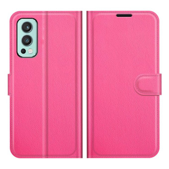 For OnePlus Nord 2 5G Litchi Texture Horizontal Flip Protective Case with Holder & Card Slots & Wallet(Rose Red)