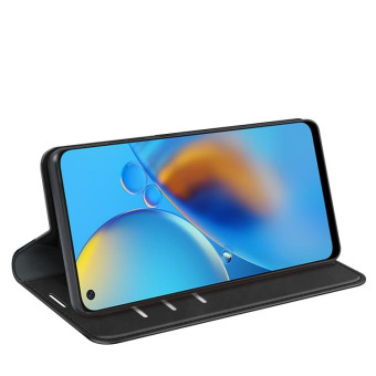 For OPPO F19 / A74 4G Retro-skin Business Magnetic Suction Leather Case with Holder & Card Slots & Wallet(Black)
