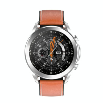 DW95 1.28 inch Color Screen Smart Watch, IP67 Waterproof,Leather Watchband,Support Bluetooth Call/Heart Rate Monitoring/Blood Pressure Monitoring/Blood Oxygen Monitoring/Sleep Monitoring(Silver)