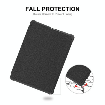 For Amazon Kindle Paperwhite 5 2021 ENKAY Solid Color Denim Texture Horizontal Flip Leather Tablet Case with Sleep / Wake-up Function(Black)