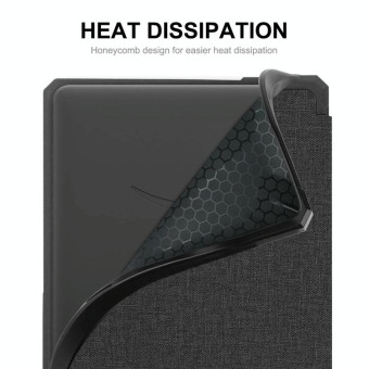 For Amazon Kindle Paperwhite 5 2021 ENKAY Solid Color Denim Texture Horizontal Flip Leather Tablet Case with Sleep / Wake-up Function(Black)