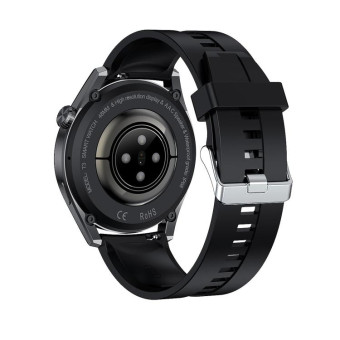 T3 IP68 1.36 inch Silicone Watchband Color Screen Smart Watch(Black)