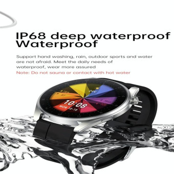 T3 IP68 1.36 inch Silicone Watchband Color Screen Smart Watch(Silver)