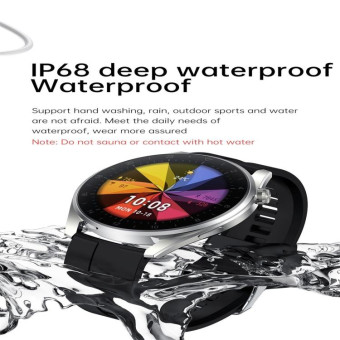 T3 IP68 1.36 inch Silicone Watchband Color Screen Smart Watch(Black)