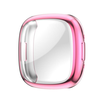 For Fitbit Versa 4 Shockproof TPU Protective Watch Case(Rose Gold)