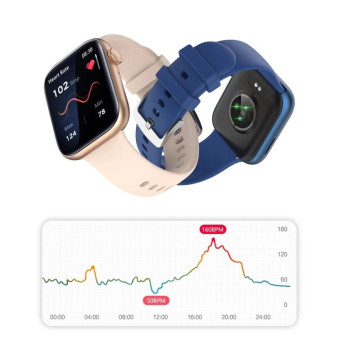 P45 1.8 inch Color Screen Smart Watch,Support Heart Rate Monitoring/Blood Pressure Monitoring(Blue)