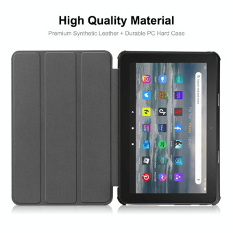 For Amazon Fire 7 12th 2022 ENKAY Smart Leather Tablet Case(Grey)