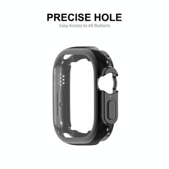 ENKAY Electroplated Soft TPU Case with Screen Film For Apple Watch Ultra / Ultra 2 49mm(Deep Green)