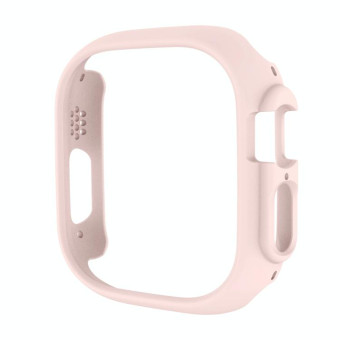 For Apple Watch Ultra / Ultra 2 49mm ENKAY 2 in 1 PC Case + Full Coverage 9H Tempered Glass Film(Pink)