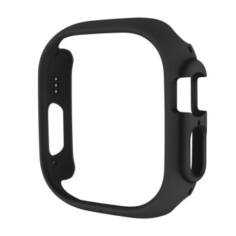For Apple Watch Ultra / Ultra 2 49mm ENKAY 2 in 1 PC Case + Full Coverage 9H Tempered Glass Film(Black)