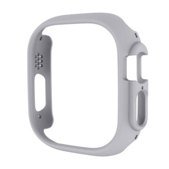 For Apple Watch Ultra / Ultra 2 49mm ENKAY 2 in 1 PC Case + Full Coverage 9H Tempered Glass Film(Grey)