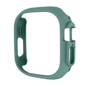 For Apple Watch Ultra / Ultra 2 49mm ENKAY 2 in 1 PC Case + Full Coverage 9H Tempered Glass Film(Deep Green)