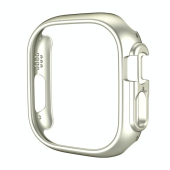 For Apple Watch Ultra / Ultra 2 49mm ENKAY 2 in 1 PC Case + Full Coverage 9H Tempered Glass Film(Silver)