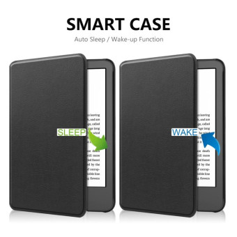 For Amazon Kindle 2022 Gen11 ENKAY Custer Texture Leather Smart Case(Dark Green)