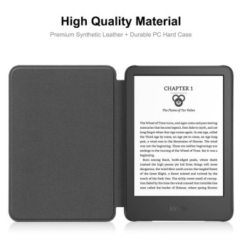 For Amazon Kindle 2022 Gen11 ENKAY Custer Texture Leather Smart Case(Black)