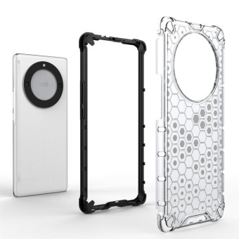 For Honor X9A Shockproof Honeycomb Phone Case(White)