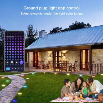 CP01 Outdoor WIFI Smart APP Control Garden Lamp Music Sync Outdoor Ground Lights(EU Plug)