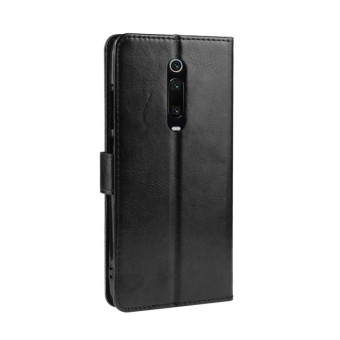 Retro Crazy Horse Texture Horizontal Flip Leather Case for Xiaomi Redmi K20 /K20 Pro , with Holder & Card Slots & Photo Frame(Black)