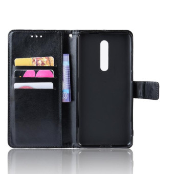Retro Crazy Horse Texture Horizontal Flip Leather Case for Xiaomi Redmi K20 /K20 Pro , with Holder & Card Slots & Photo Frame(Black)
