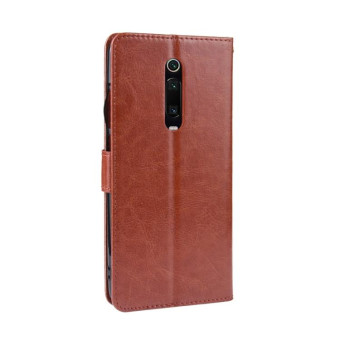 Retro Crazy Horse Texture Horizontal Flip Leather Case for Xiaomi Redmi K20 /K20 Pro , with Holder & Card Slots & Photo Frame(Brown)