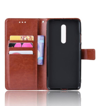 Retro Crazy Horse Texture Horizontal Flip Leather Case for Xiaomi Redmi K20 /K20 Pro , with Holder & Card Slots & Photo Frame(Brown)