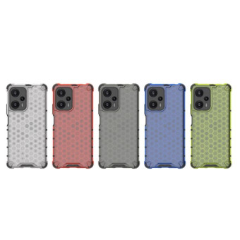 For Xiaomi Redmi Note 12 Turbo 5G Shockproof Honeycomb Phone Case(Blue)