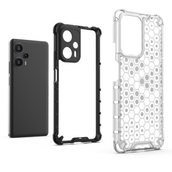 For Xiaomi Redmi Note 12 Turbo 5G Shockproof Honeycomb Phone Case(Blue)