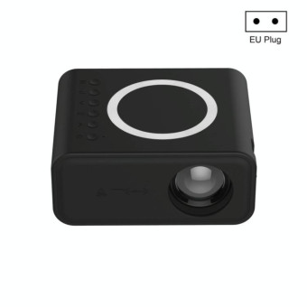 YT300 Home Multimedia Mini Remote Projector Support Mobile Phone(EU Plug Black)