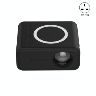 YT300 Home Multimedia Mini Remote Projector Support Mobile Phone(UK Plug Black)