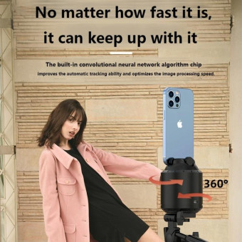 YUNTENG T7 360 Degree Rotation Desktop Smart PTZ Support Automatic Tracking(Black)