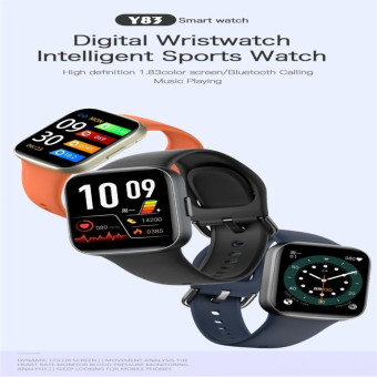 Y83 1.83 inch Color Screen Smart Watch,Support Heart Rate / Blood Pressure / Blood Oxygen / Blood Glucose Monitoring(Silver)