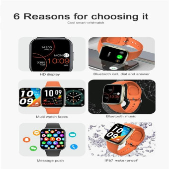 Y83 1.83 inch Color Screen Smart Watch,Support Heart Rate / Blood Pressure / Blood Oxygen / Blood Glucose Monitoring(Orange)