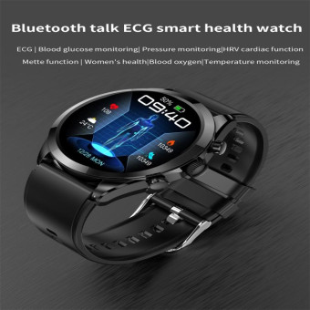 ET440 1.39 inch Color Screen Smart Silicone Strap Watch,Support Heart Rate / Blood Pressure / Blood Oxygen / Blood Glucose Monitoring(Blue)