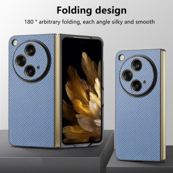 For OPPO Find N3 Carbon Fiber All-inclusive Shockproof Phone Case(Blue)